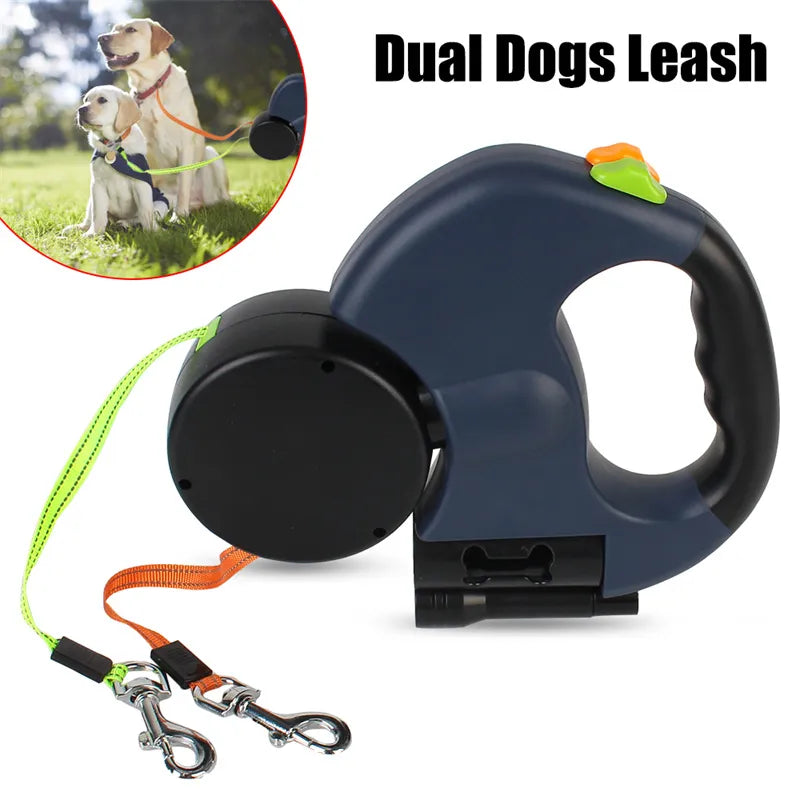 Solvee TwinStep™ - Double Duty Retractable Leash