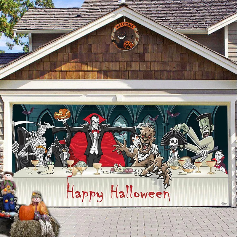 Solvee CryptCover™ - Halloween Garage Decoration