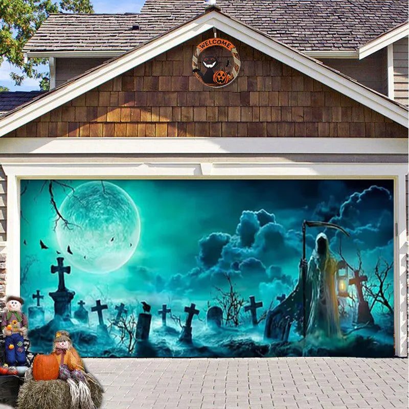 Solvee CryptCover™ - Halloween Garage Decoration