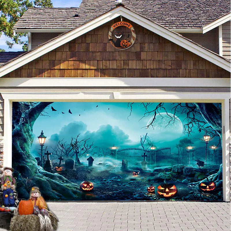 Solvee CryptCover™ - Halloween Garage Decoration