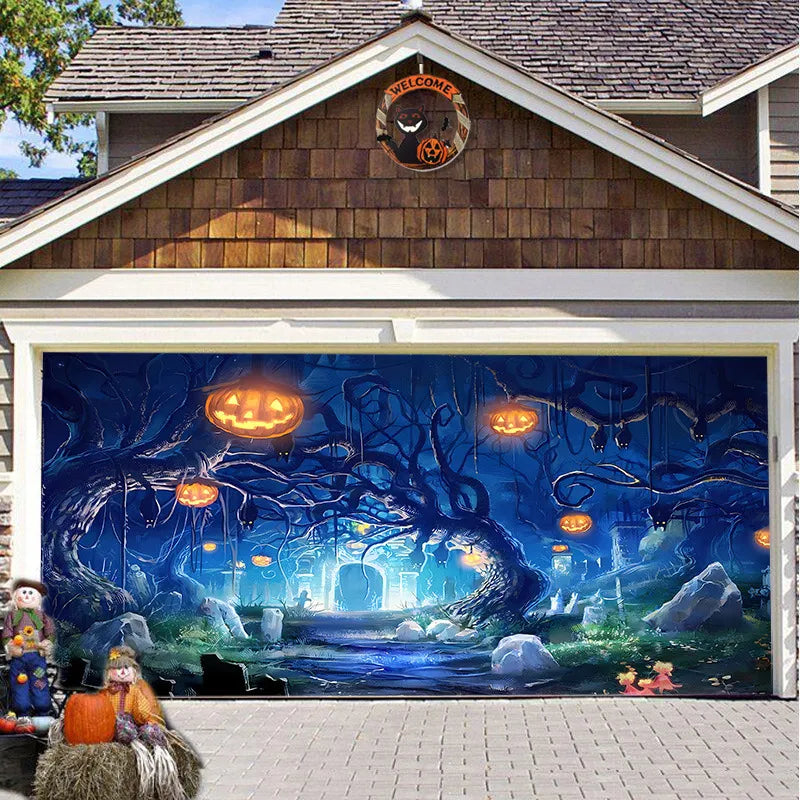 Solvee CryptCover™ - Halloween Garage Decoration