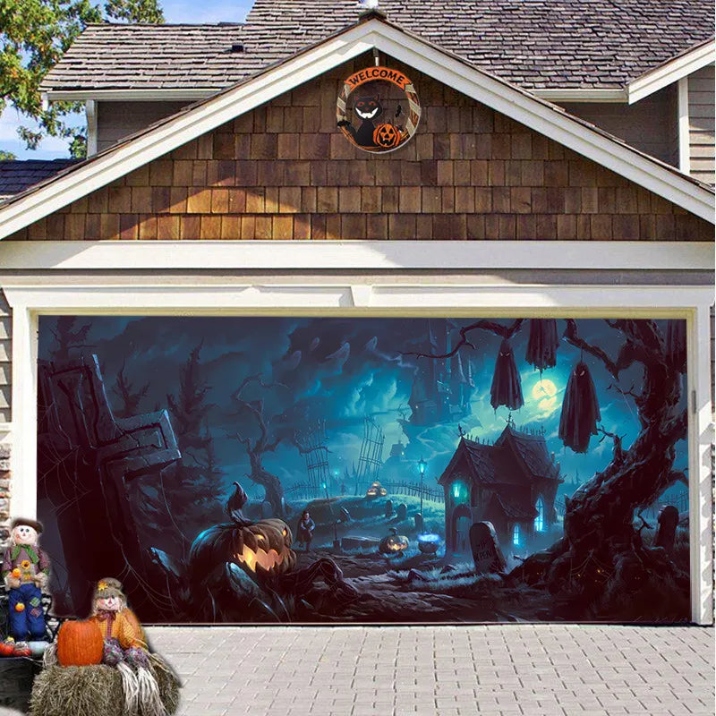Solvee CryptCover™ - Halloween Garage Decoration