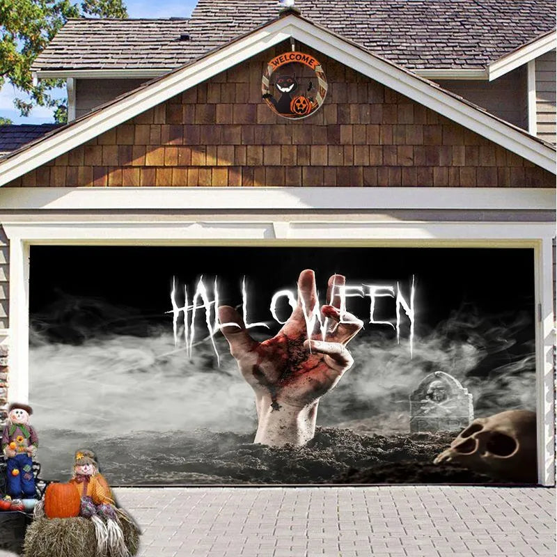 Solvee CryptCover™ - Halloween Garage Decoration